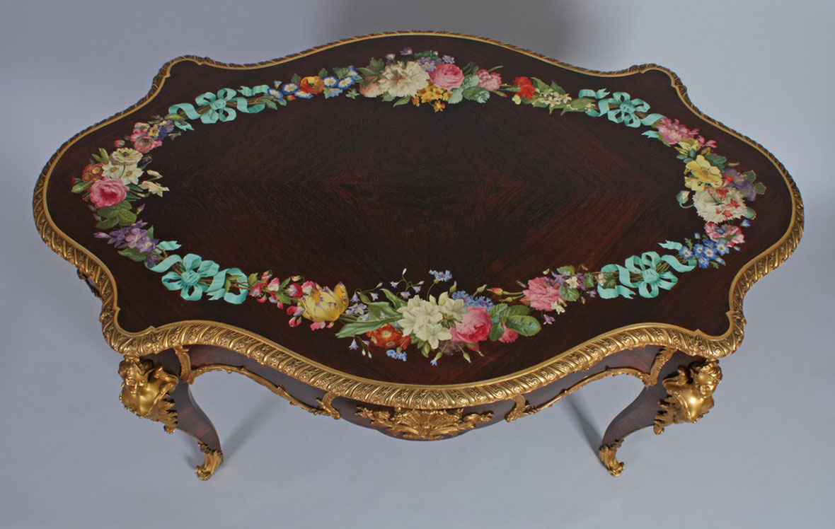 Rivart Porcelain Marquetry Table